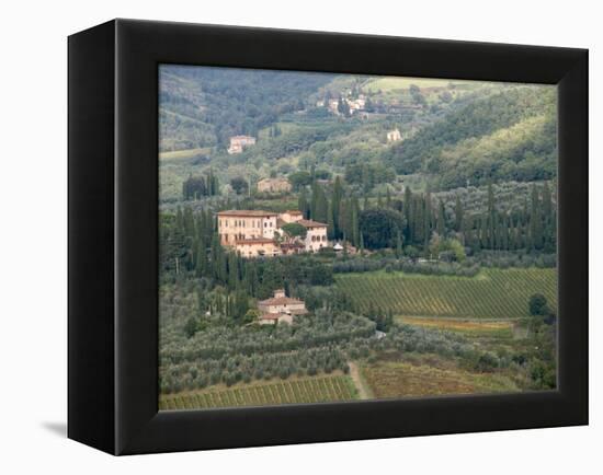 Italy, Tuscany. Countryside and Vineyards in the Chianti Region-Julie Eggers-Framed Premier Image Canvas