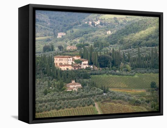 Italy, Tuscany. Countryside and Vineyards in the Chianti Region-Julie Eggers-Framed Premier Image Canvas