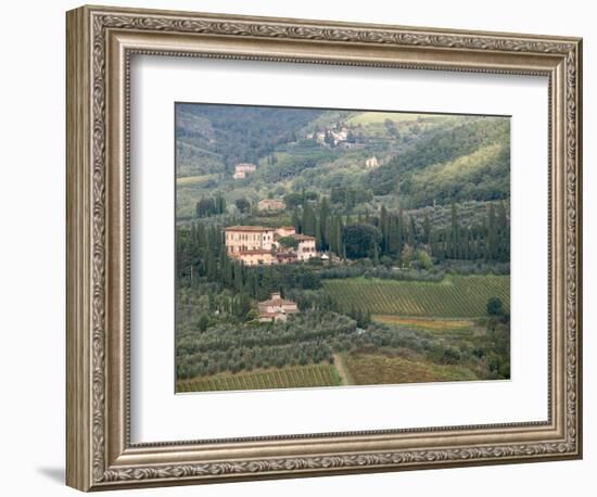 Italy, Tuscany. Countryside and Vineyards in the Chianti Region-Julie Eggers-Framed Photographic Print