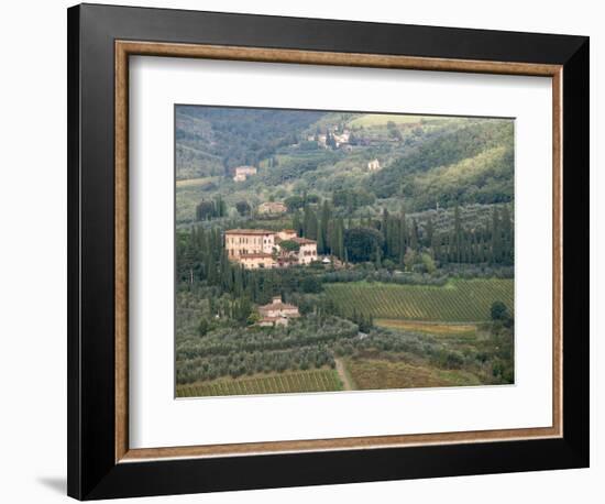 Italy, Tuscany. Countryside and Vineyards in the Chianti Region-Julie Eggers-Framed Photographic Print