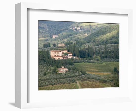 Italy, Tuscany. Countryside and Vineyards in the Chianti Region-Julie Eggers-Framed Photographic Print