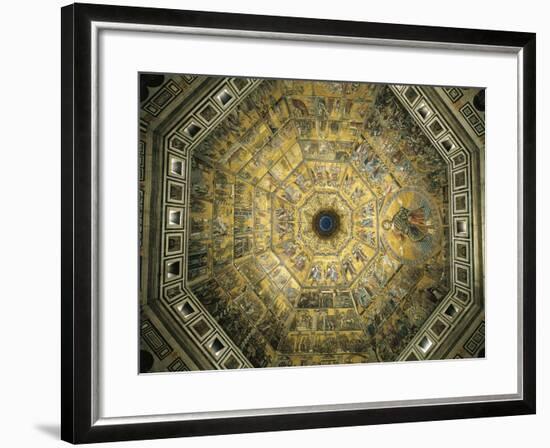 Italy, Tuscany, Florence, Baptistry of St. John Interior, Dome Ceiling Mosaics-null-Framed Giclee Print