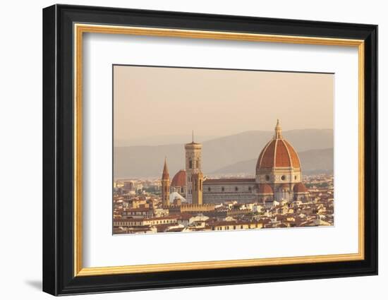 Italy, Tuscany, Florence. Overview of the City with Brunelleschi Cupola on the Duomo. Unesco.-Ken Scicluna-Framed Photographic Print