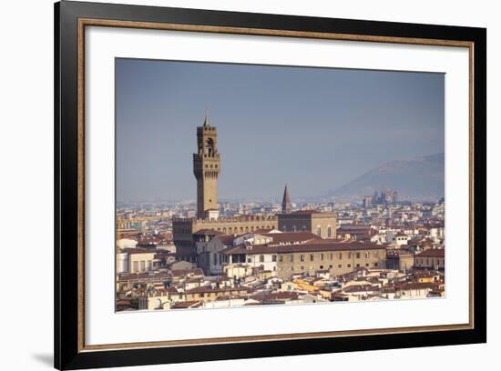 Italy, Tuscany, Florence. Palazzo Vecchio and Overview of Surroundings.-Ken Scicluna-Framed Photographic Print