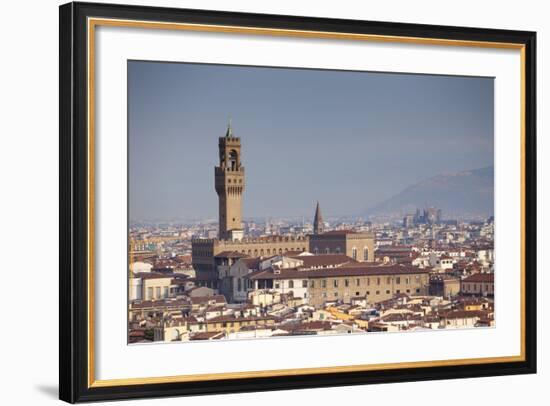 Italy, Tuscany, Florence. Palazzo Vecchio and Overview of Surroundings.-Ken Scicluna-Framed Photographic Print