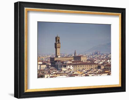 Italy, Tuscany, Florence. Palazzo Vecchio and Overview of Surroundings.-Ken Scicluna-Framed Photographic Print