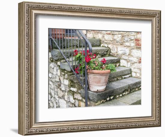 Italy, Tuscany. Hillside Town of Vertine in the Chianti Region-Julie Eggers-Framed Photographic Print