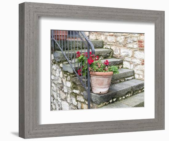 Italy, Tuscany. Hillside Town of Vertine in the Chianti Region-Julie Eggers-Framed Photographic Print