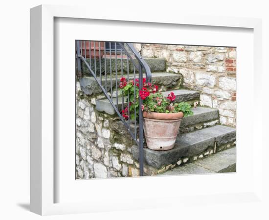 Italy, Tuscany. Hillside Town of Vertine in the Chianti Region-Julie Eggers-Framed Photographic Print