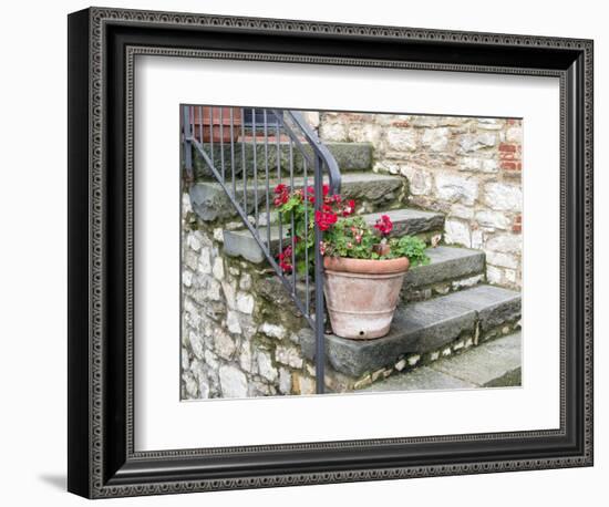 Italy, Tuscany. Hillside Town of Vertine in the Chianti Region-Julie Eggers-Framed Photographic Print