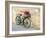 Italy, Tuscany, Monticchiello. Bicycle with bright pink heather in the basket.-Julie Eggers-Framed Photographic Print