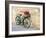 Italy, Tuscany, Monticchiello. Bicycle with bright pink heather in the basket.-Julie Eggers-Framed Photographic Print