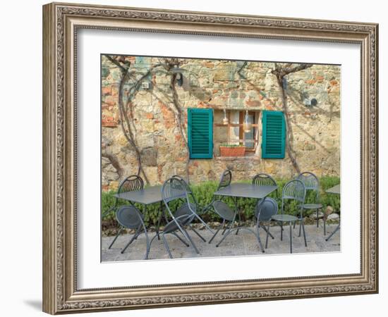 Italy, Tuscany. Outside dining of a restaurant.-Julie Eggers-Framed Photographic Print