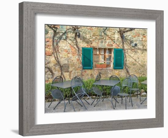 Italy, Tuscany. Outside dining of a restaurant.-Julie Eggers-Framed Photographic Print