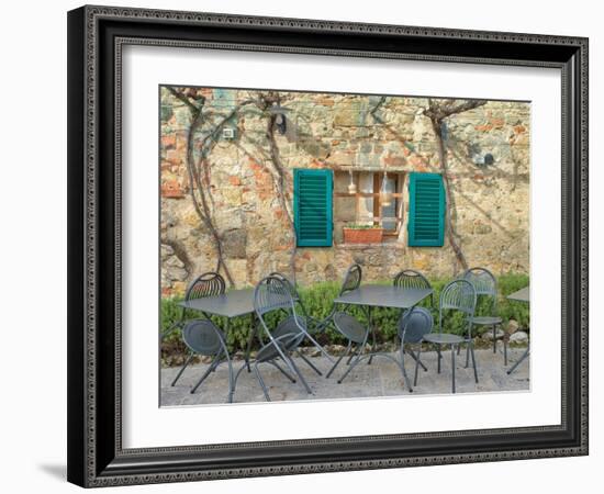 Italy, Tuscany. Outside dining of a restaurant.-Julie Eggers-Framed Photographic Print