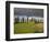 Italy, Tuscany, Pienza. Tuscan Farmhouse with Stormy Clouds-Julie Eggers-Framed Photographic Print