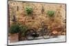 Italy, Tuscany, province of Siena, Chiusure. Hill town. Bicycle leans against stone wall.-Emily Wilson-Mounted Photographic Print