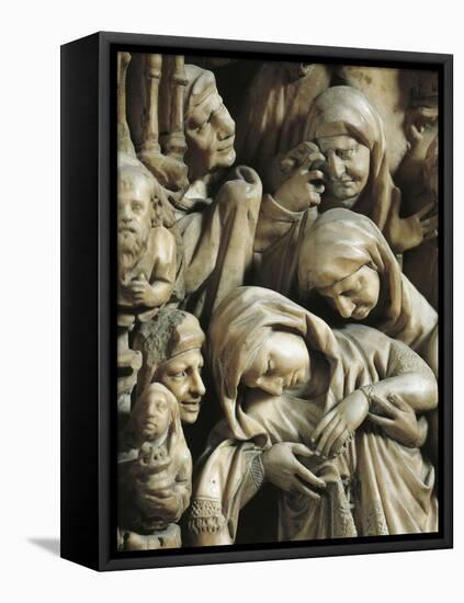 Italy, Tuscany, Siena Cathedral, Pulpit, Panel with Crucifixion, 1265-1269-Nicholaes Maes-Framed Premier Image Canvas