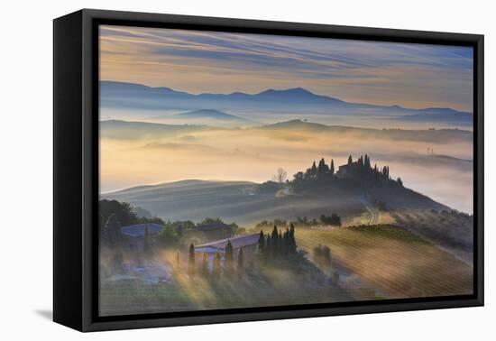 Italy, Tuscany, Siena District, Orcia Valley, Podere Belvedere Near San Quirico D'Orcia.-Francesco Iacobelli-Framed Premier Image Canvas