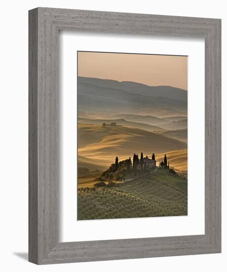 Italy, Tuscany, Siena District, Orcia Valley, Podere Belvedere Near San Quirico D'Orcia-Francesco Iacobelli-Framed Premium Photographic Print