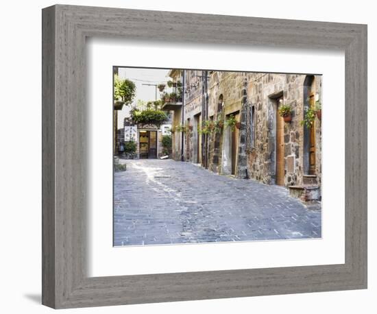 Italy, Tuscany. Streets Along the Small Medieval Town of Contignano-Julie Eggers-Framed Photographic Print