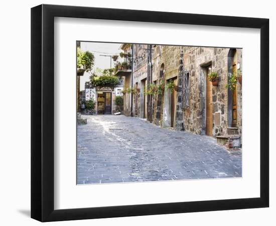 Italy, Tuscany. Streets Along the Small Medieval Town of Contignano-Julie Eggers-Framed Photographic Print