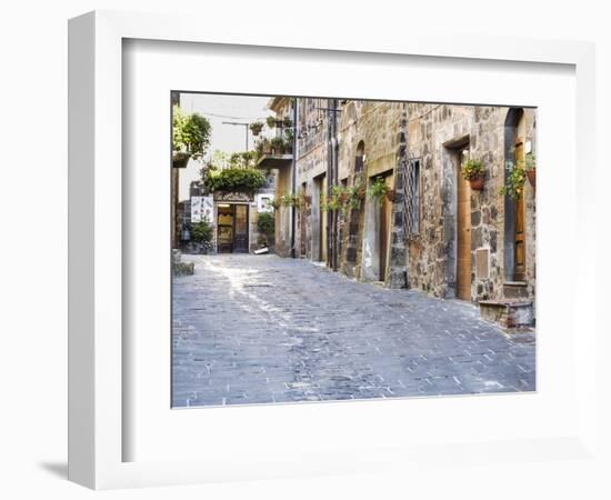 Italy, Tuscany. Streets Along the Small Medieval Town of Contignano-Julie Eggers-Framed Photographic Print