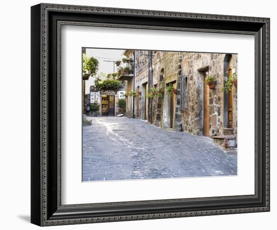 Italy, Tuscany. Streets Along the Small Medieval Town of Contignano-Julie Eggers-Framed Photographic Print