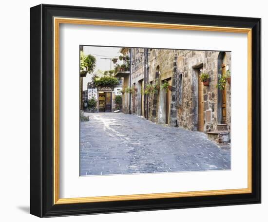 Italy, Tuscany. Streets Along the Small Medieval Town of Contignano-Julie Eggers-Framed Photographic Print