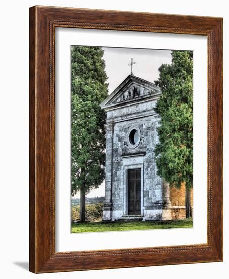 Italy, Tuscany. The Vitaleta Chapel.-Julie Eggers-Framed Photographic Print