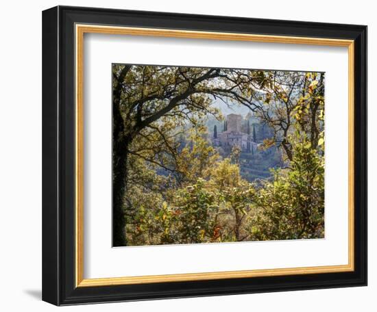 Italy, Tuscany. Tower House Cassero Di Grignano in Chianti-Julie Eggers-Framed Photographic Print