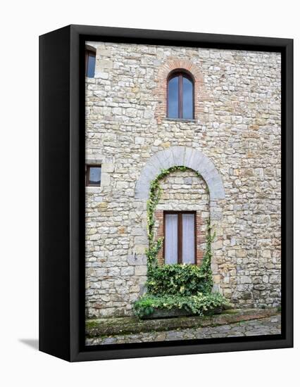 Italy, Tuscany, Vertine. Exploring the small hillside town of Vertine.-Julie Eggers-Framed Premier Image Canvas