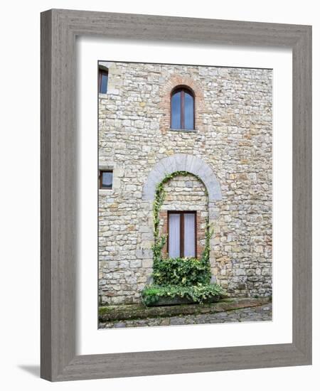 Italy, Tuscany, Vertine. Exploring the small hillside town of Vertine.-Julie Eggers-Framed Photographic Print