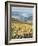 Italy, Tuscany. Vineyard with Foggy Valley Beyond in Chianti Region-Julie Eggers-Framed Photographic Print