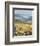 Italy, Tuscany. Vineyard with Foggy Valley Beyond in Chianti Region-Julie Eggers-Framed Photographic Print