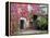 Italy, Tuscany, Volpaia. Red Ivy Covering the Walls of the Buildings-Julie Eggers-Framed Premier Image Canvas