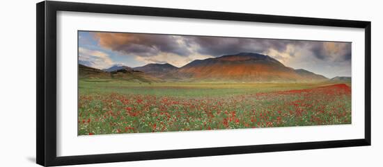 Italy, Umbria, Perugia District, Monti Sibillini Np, Norcia, Castelluccio-Francesco Iacobelli-Framed Photographic Print