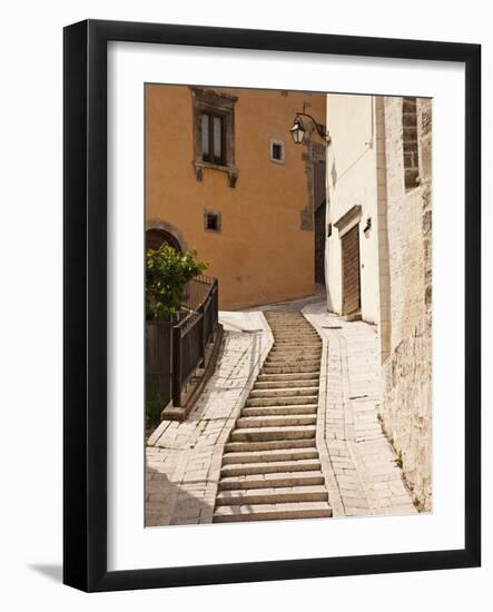 Italy, Umbria, Preci, Narrow Street in Preci, known Throughout Europe in Sixteenth Century for its -Katie Garrod-Framed Photographic Print