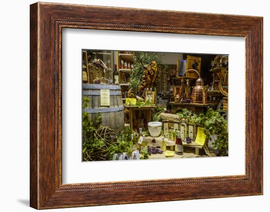 Italy, Veneto, Lake Garda, Malcesine, Old Town, Olive Oil Shop, Shop-Window-Udo Siebig-Framed Photographic Print