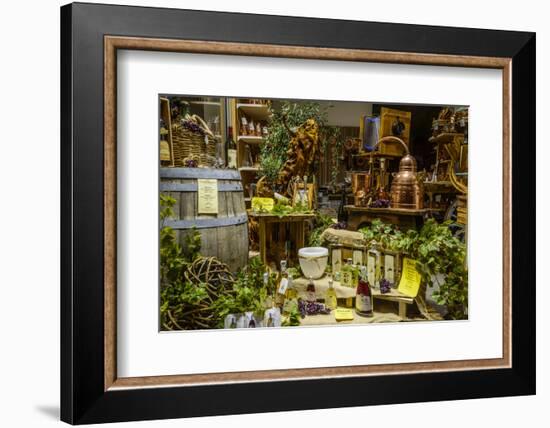 Italy, Veneto, Lake Garda, Malcesine, Old Town, Olive Oil Shop, Shop-Window-Udo Siebig-Framed Photographic Print