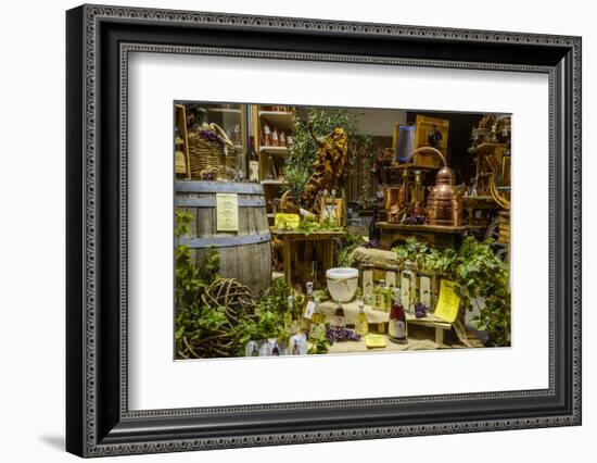 Italy, Veneto, Lake Garda, Malcesine, Old Town, Olive Oil Shop, Shop-Window-Udo Siebig-Framed Photographic Print