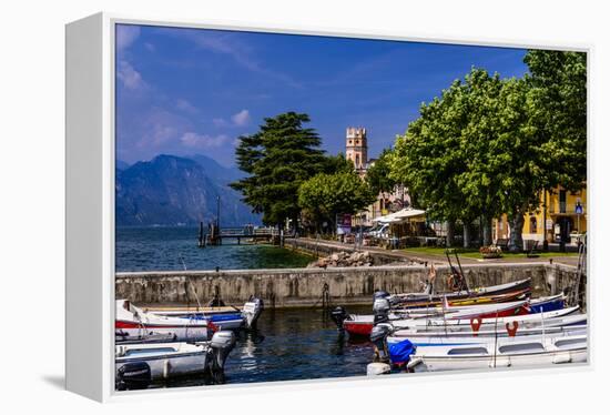 Italy, Veneto, Lake Garda, Torri Del Benaco, District Pai, Townscape-Udo Siebig-Framed Premier Image Canvas