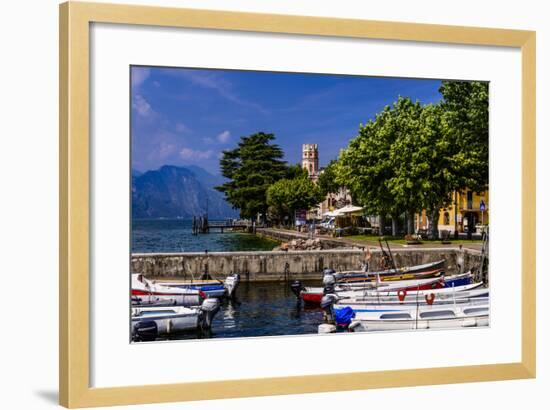 Italy, Veneto, Lake Garda, Torri Del Benaco, District Pai, Townscape-Udo Siebig-Framed Photographic Print