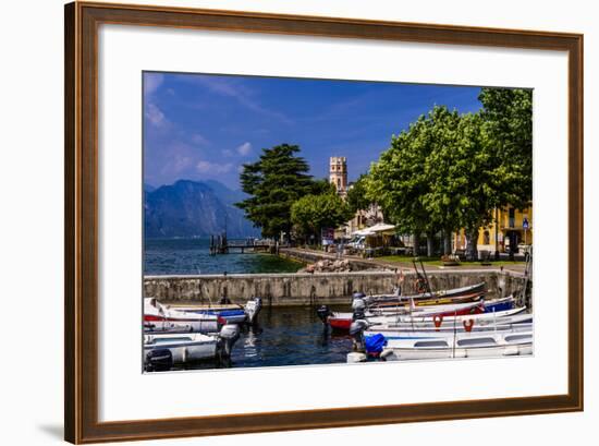 Italy, Veneto, Lake Garda, Torri Del Benaco, District Pai, Townscape-Udo Siebig-Framed Photographic Print