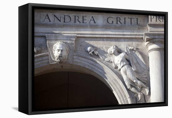 Italy, Veneto, Padua. Detail of Sculpture on Facade.-Ken Scicluna-Framed Premier Image Canvas