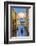 Italy, Veneto, Venice. Bridge of Sighs Illuminated at Dusk with Gondolas-Matteo Colombo-Framed Photographic Print