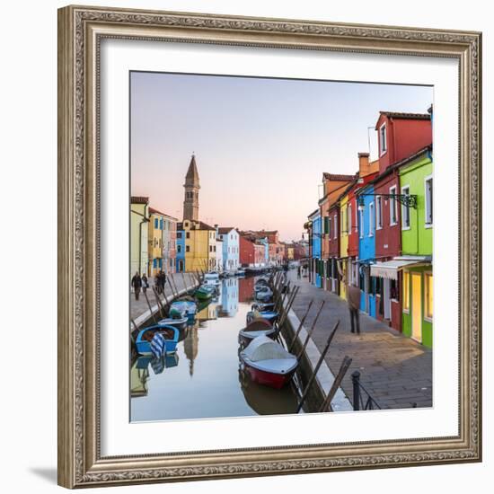 Italy, Veneto, Venice, Burano. Sunset in the Town-Matteo Colombo-Framed Photographic Print