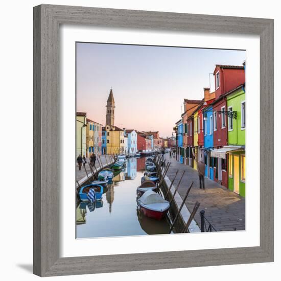 Italy, Veneto, Venice, Burano. Sunset in the Town-Matteo Colombo-Framed Photographic Print