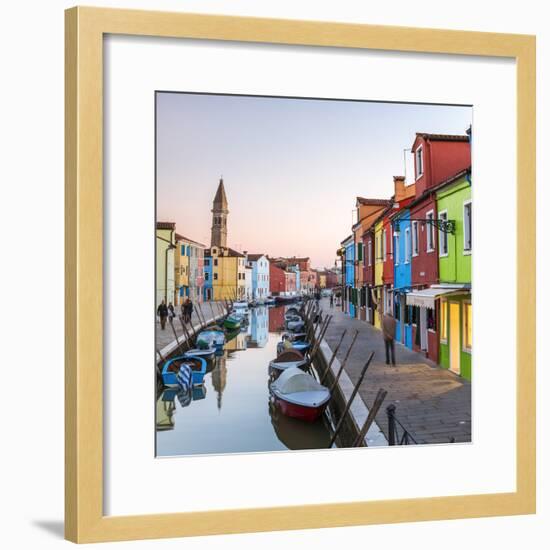 Italy, Veneto, Venice, Burano. Sunset in the Town-Matteo Colombo-Framed Photographic Print