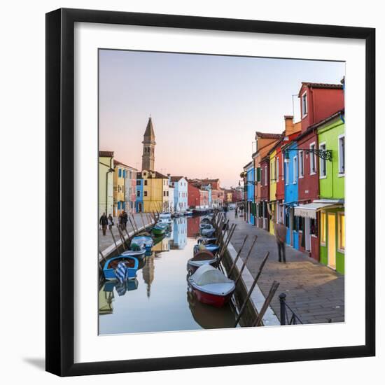 Italy, Veneto, Venice, Burano. Sunset in the Town-Matteo Colombo-Framed Photographic Print